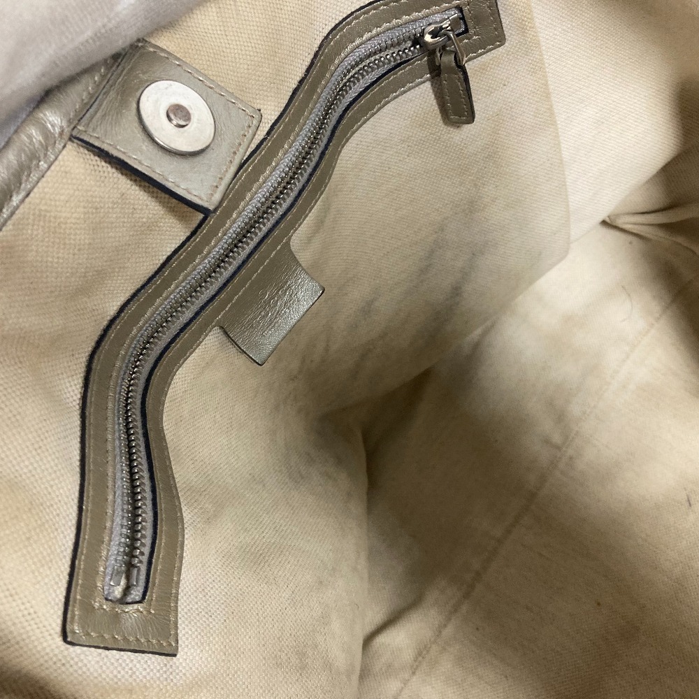 GUCCI GG Imprime Logo Bag Shoulder Tote Beige - Picture 14 of 15